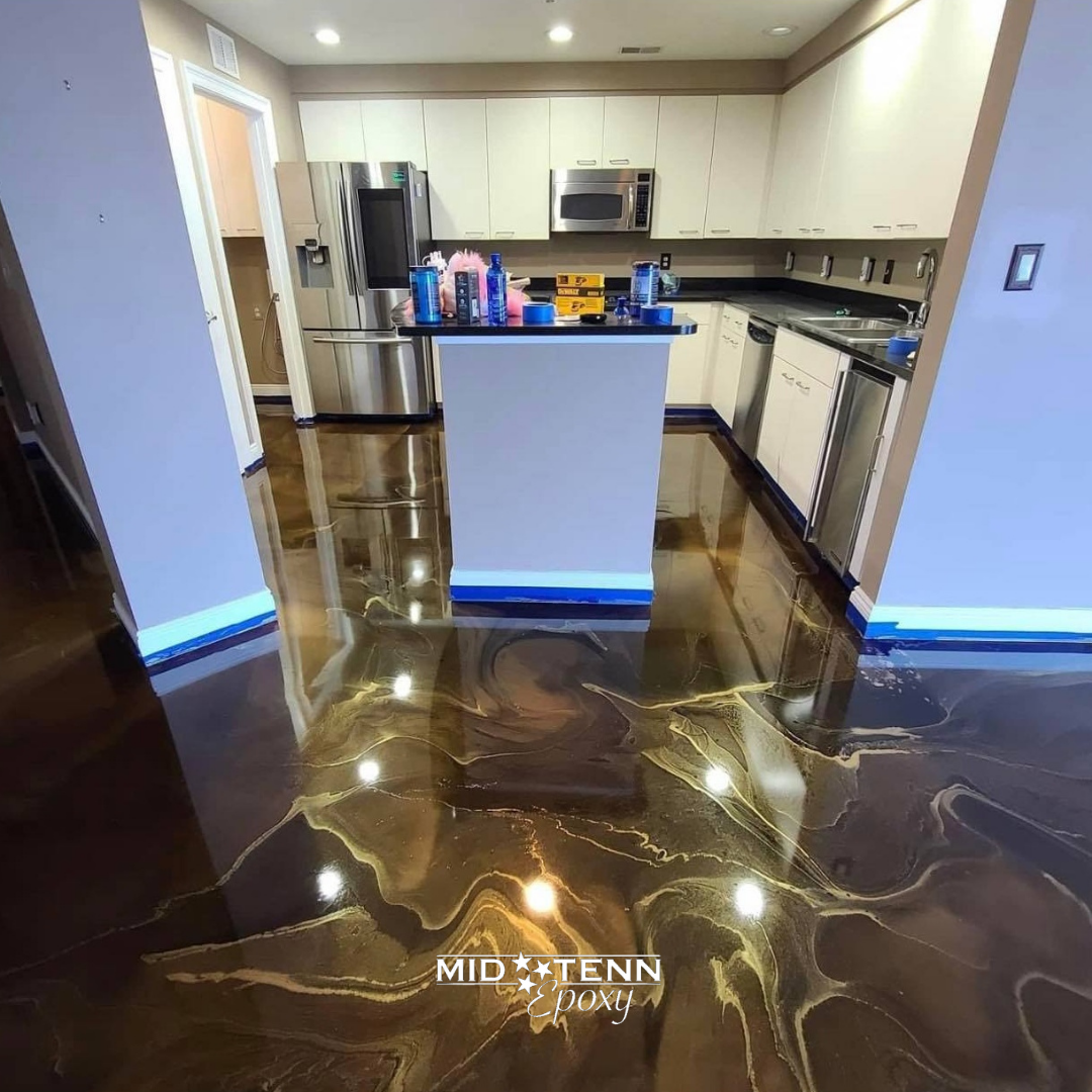 metallic epoxy floor